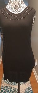 Black top with accent neck